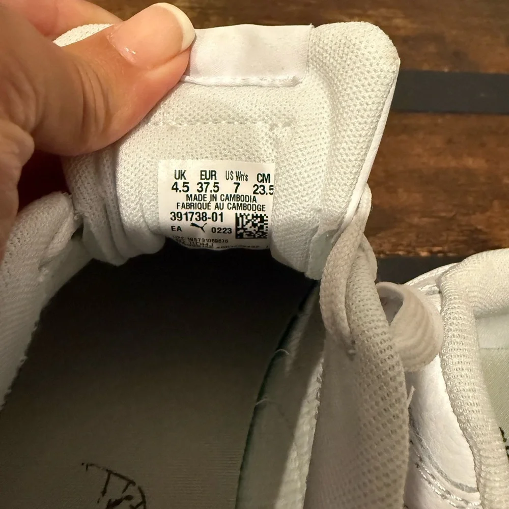 Puma Classic White Lace-Up Sneakers - Picture 4 of 6